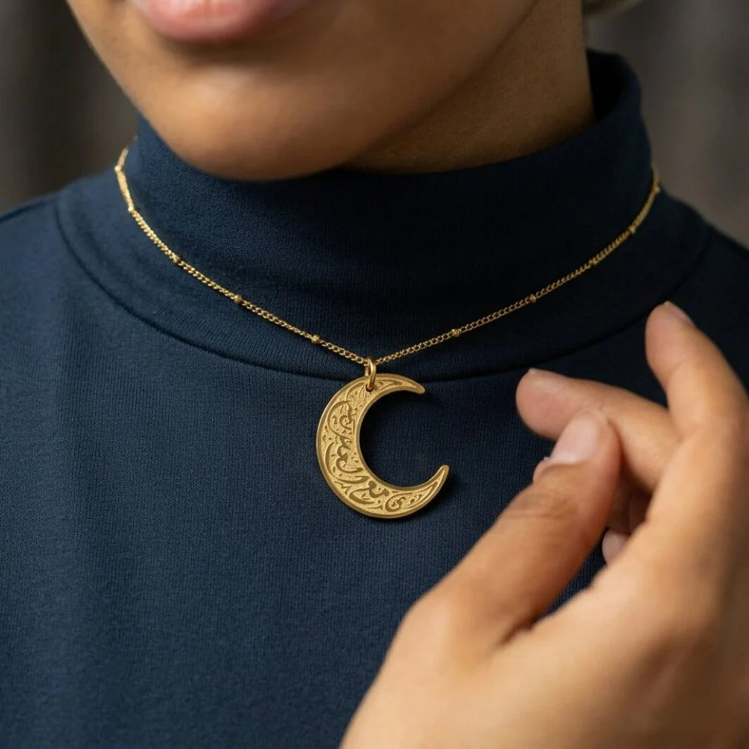 Crescent Moon Islamic Necklace
