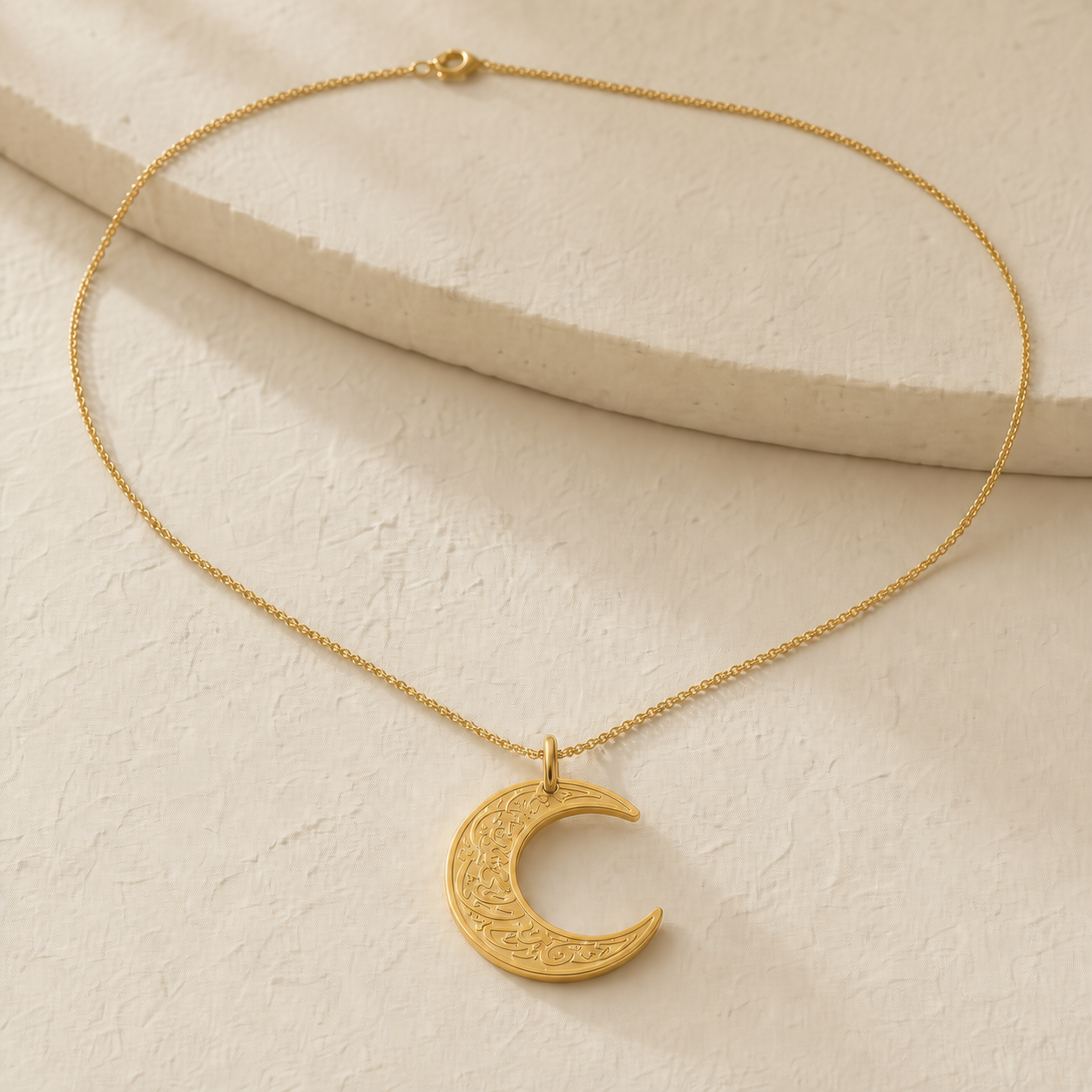 Crescent Moon Islamic Necklace