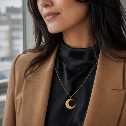 Crescent Moon Islamic Necklace