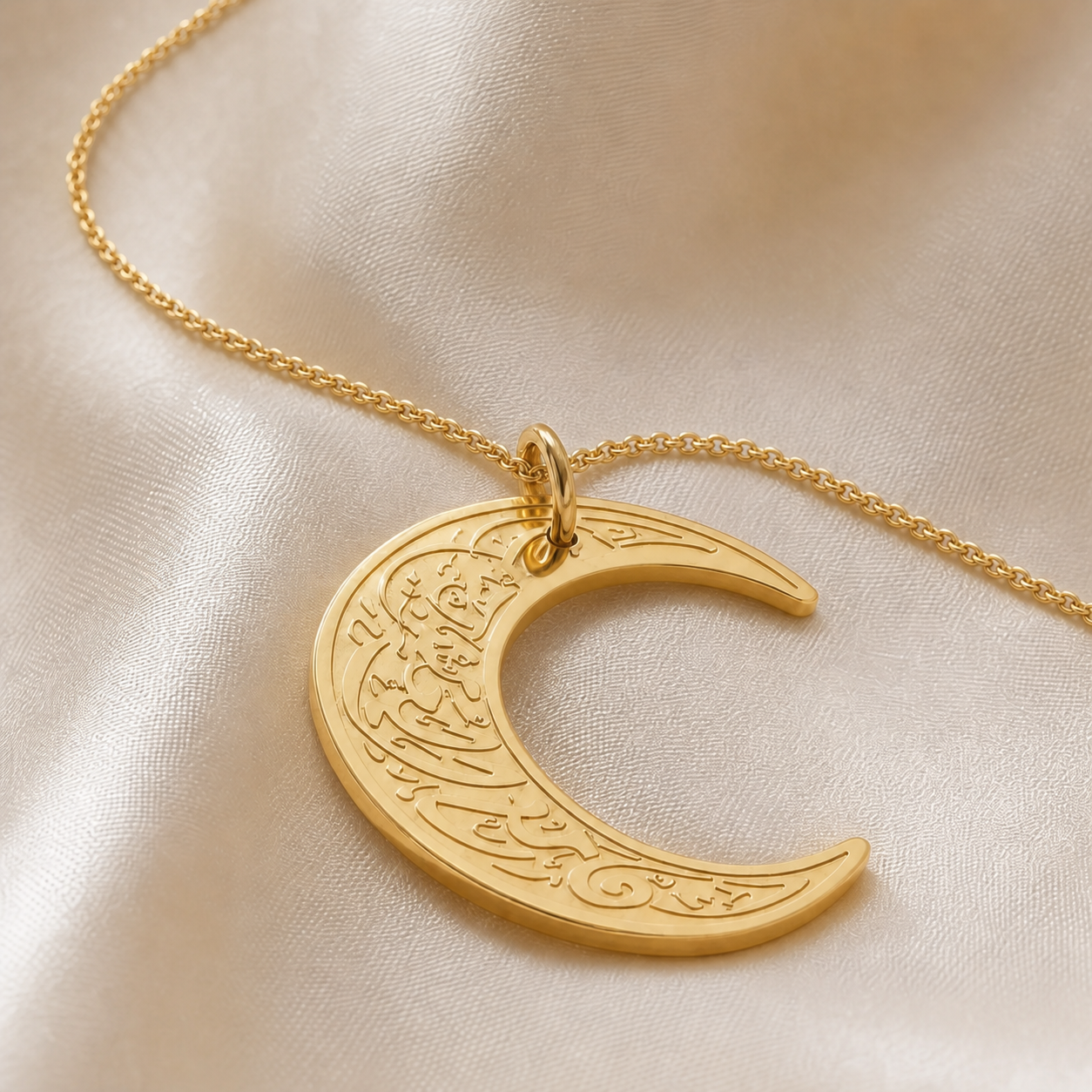 Crescent Moon Islamic Necklace